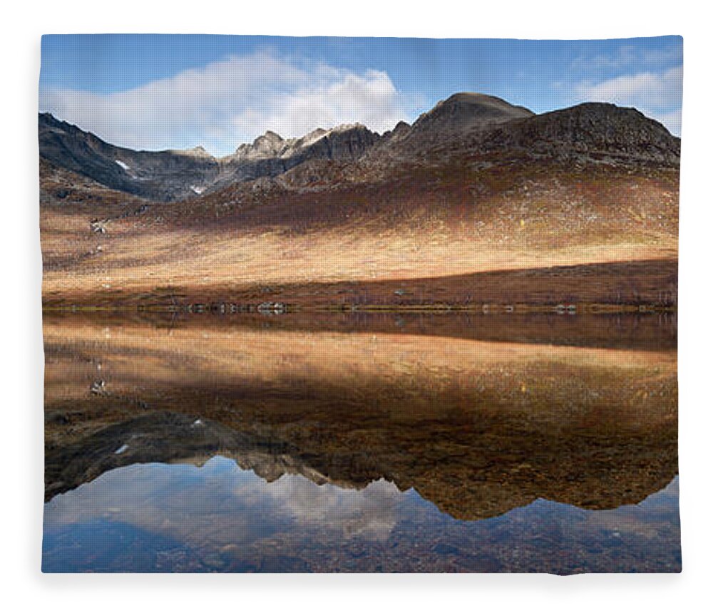 Scenics Fleece Blanket featuring the photograph Mountains At Kattfjord, Near Tromso by David Clapp