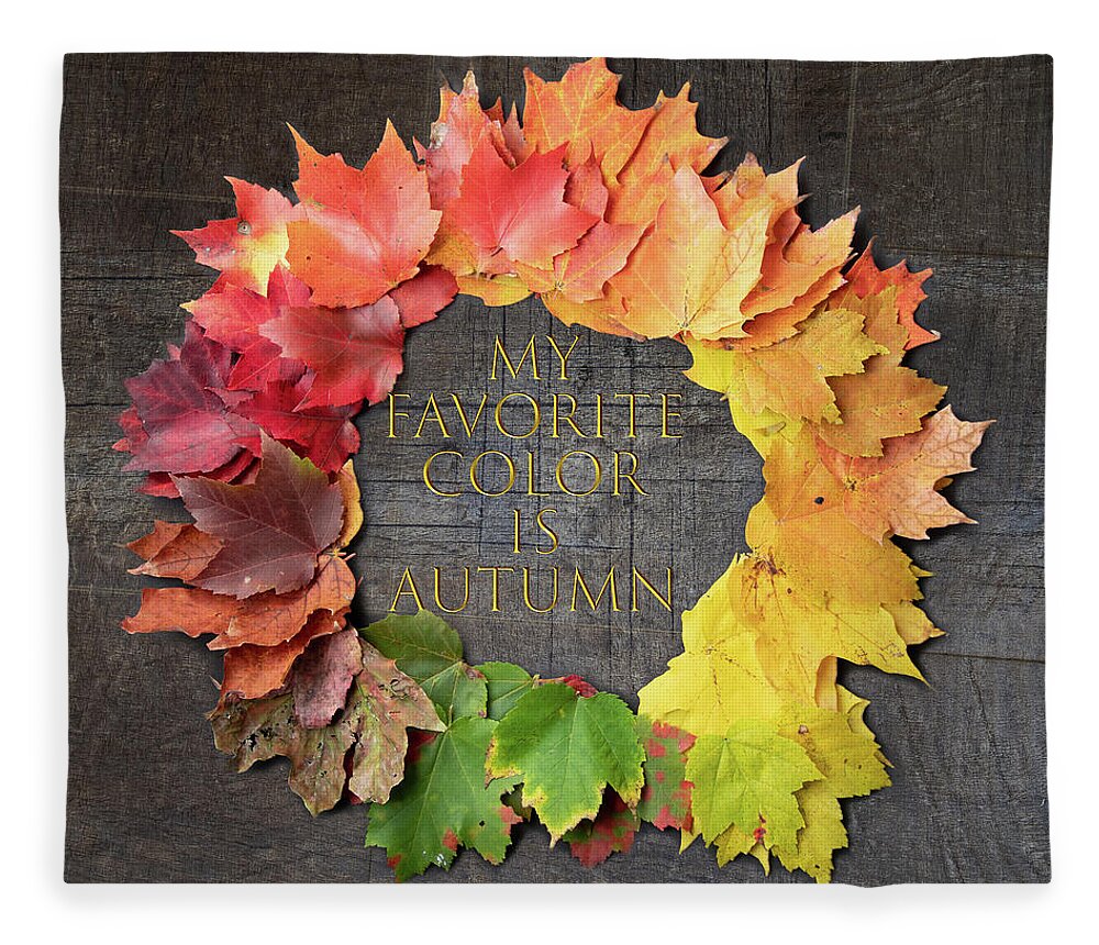 Autumn Foliage Massachusetts Fleece Blanket featuring the photograph My Favorite Color is Autumn by Jeff Folger