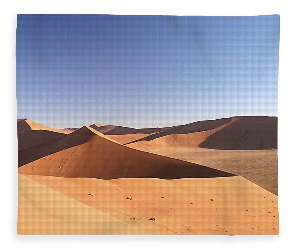 Tranquility Fleece Blanket featuring the photograph Namib Desert, Dunes by Clàudia Clavell Fotografía