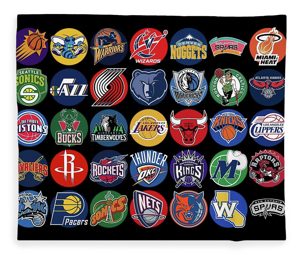 National Basketball Association Spotlight Logo Teams Fleece Blanket