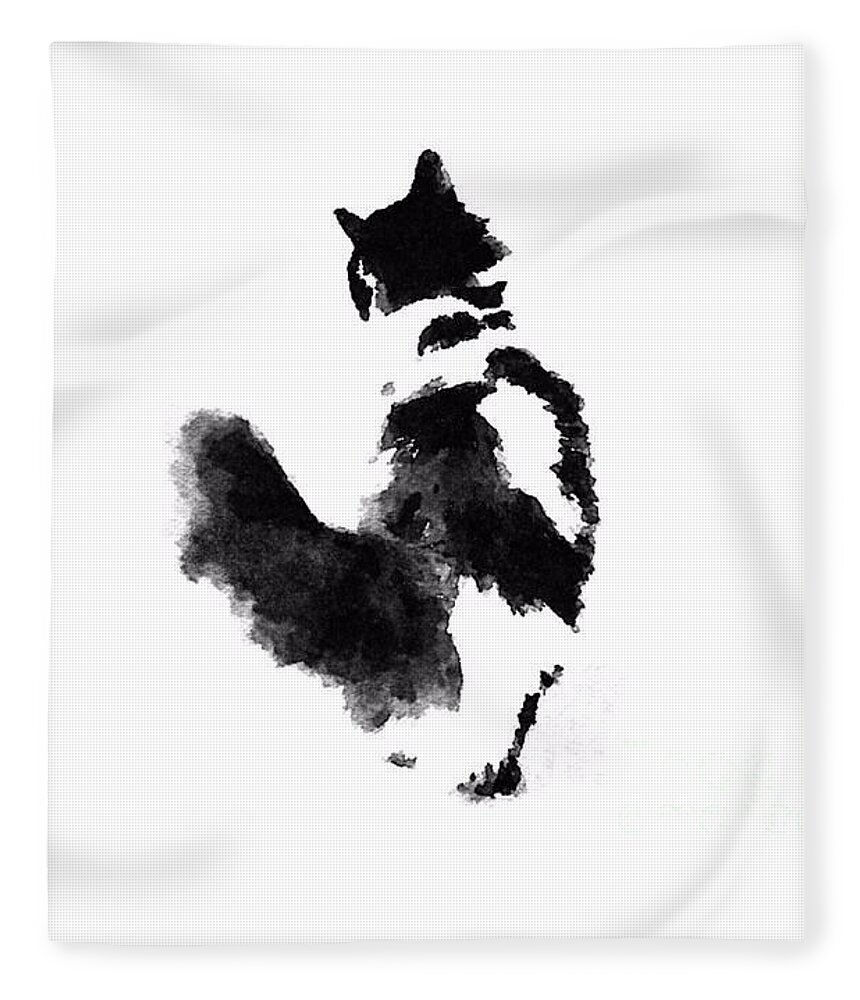 Cats Fleece Blanket featuring the photograph Neko Cat by Chris Scroggins