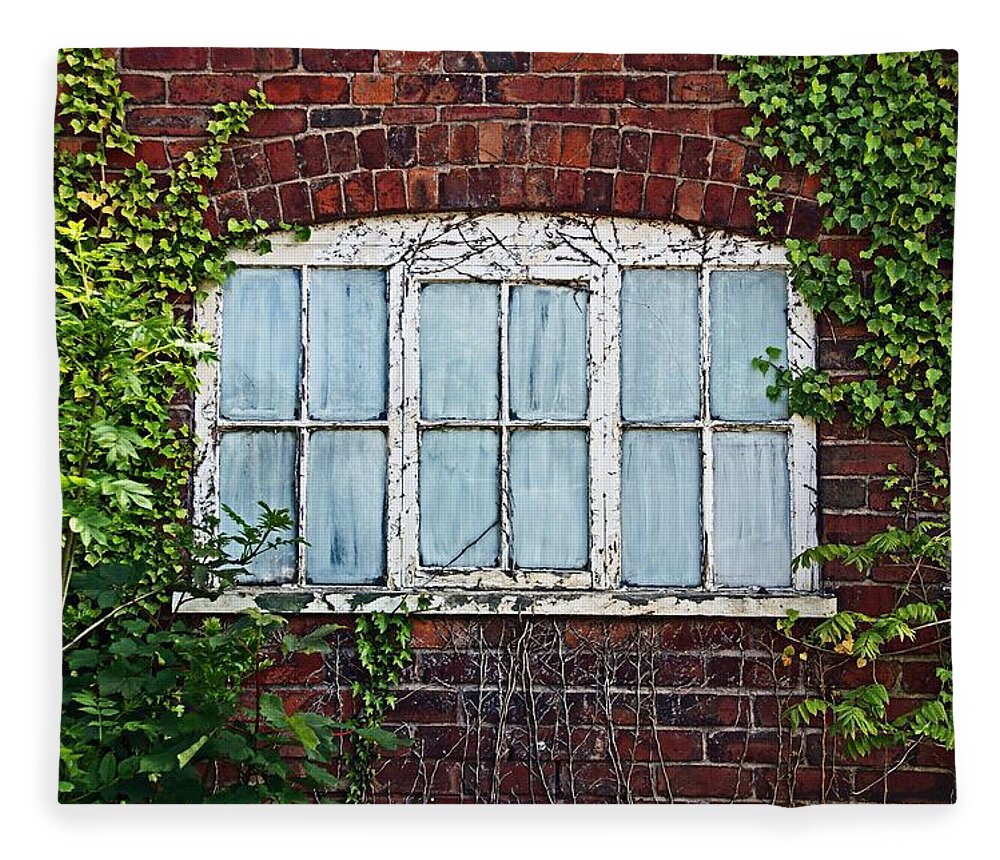 Wirral Fleece Blanket featuring the photograph Ness Gardens. Window. by Lachlan Main