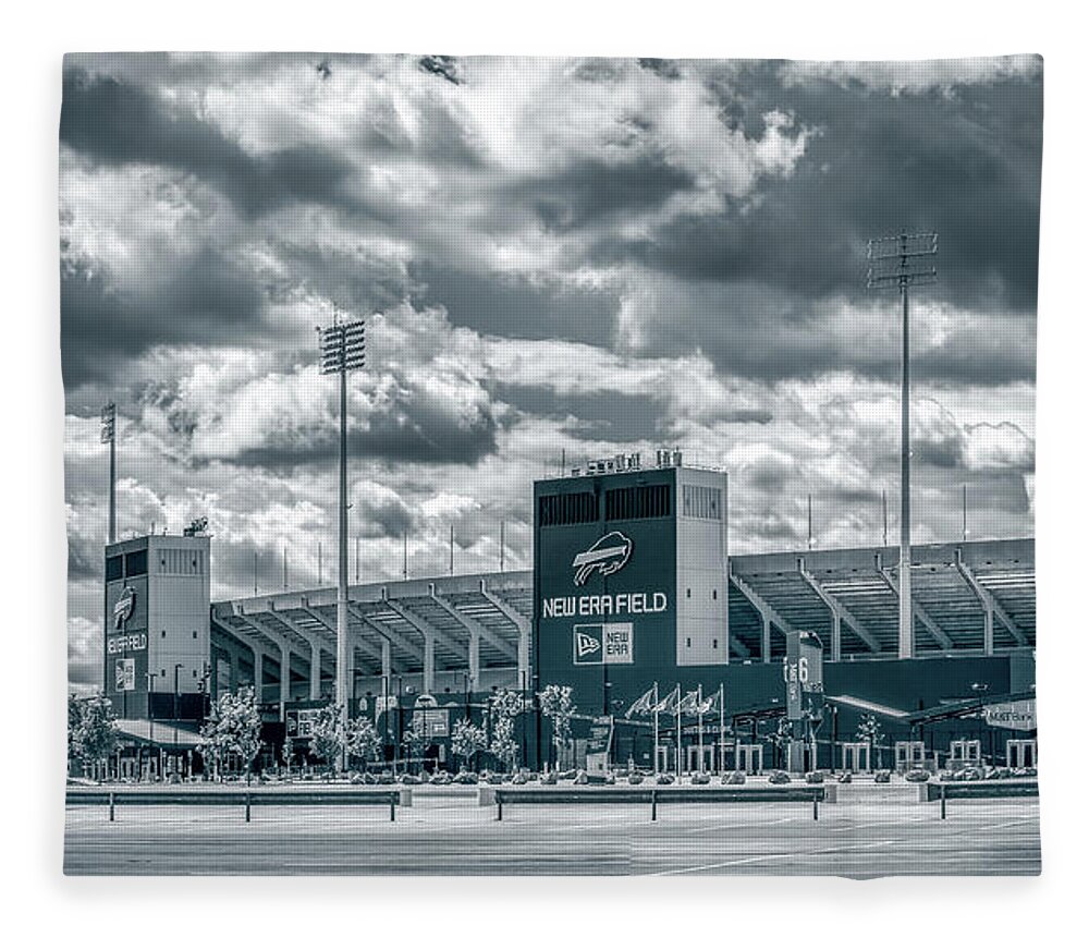 Bills Football Fleece Blanket featuring the photograph New Era Stadium by Guy Whiteley