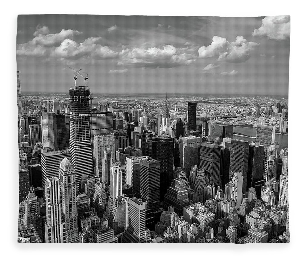 Chrysler Building Fleece Blanket featuring the photograph New York City Empire State Building by Crystal Wightman