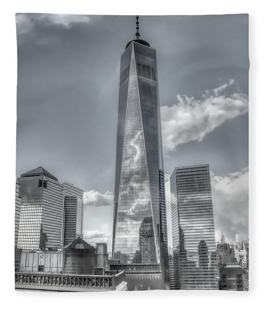  Fleece Blanket featuring the photograph New York's Freedom Tower  by Dyle Warren