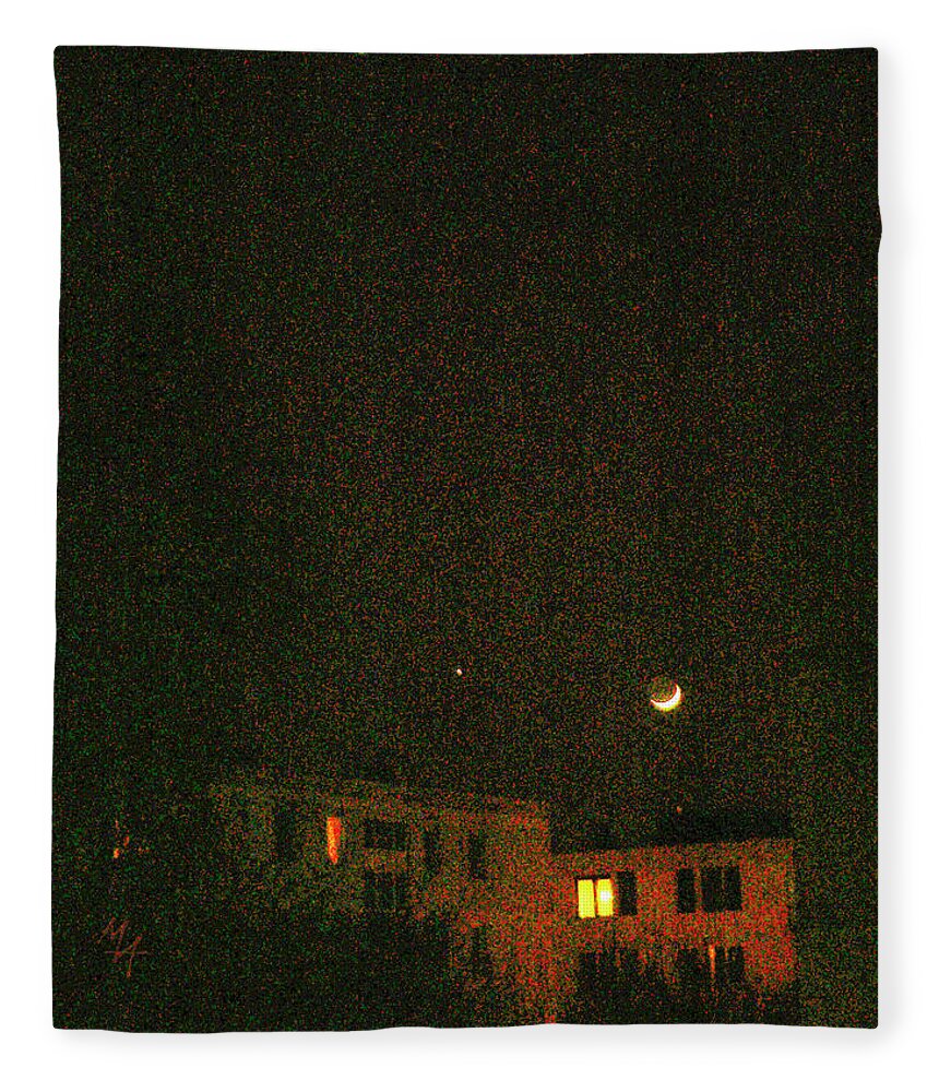 Night Lights Fleece Blanket featuring the photograph Night Lights by Attila Meszlenyi