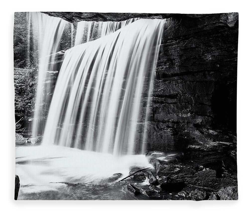 Waterfalls Fleece Blanket featuring the photograph No Name by Russell Pugh