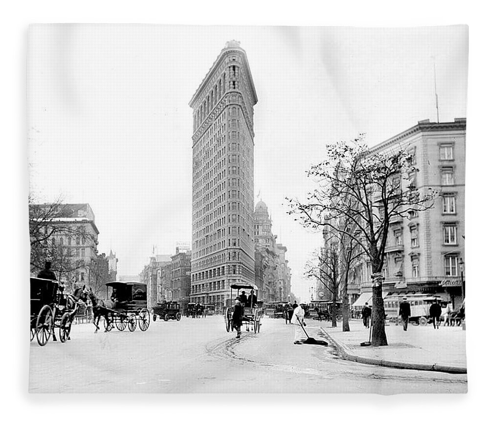 Nyc Flatiron Building 1902 Fleece Blanket For Sale By Jas Stem