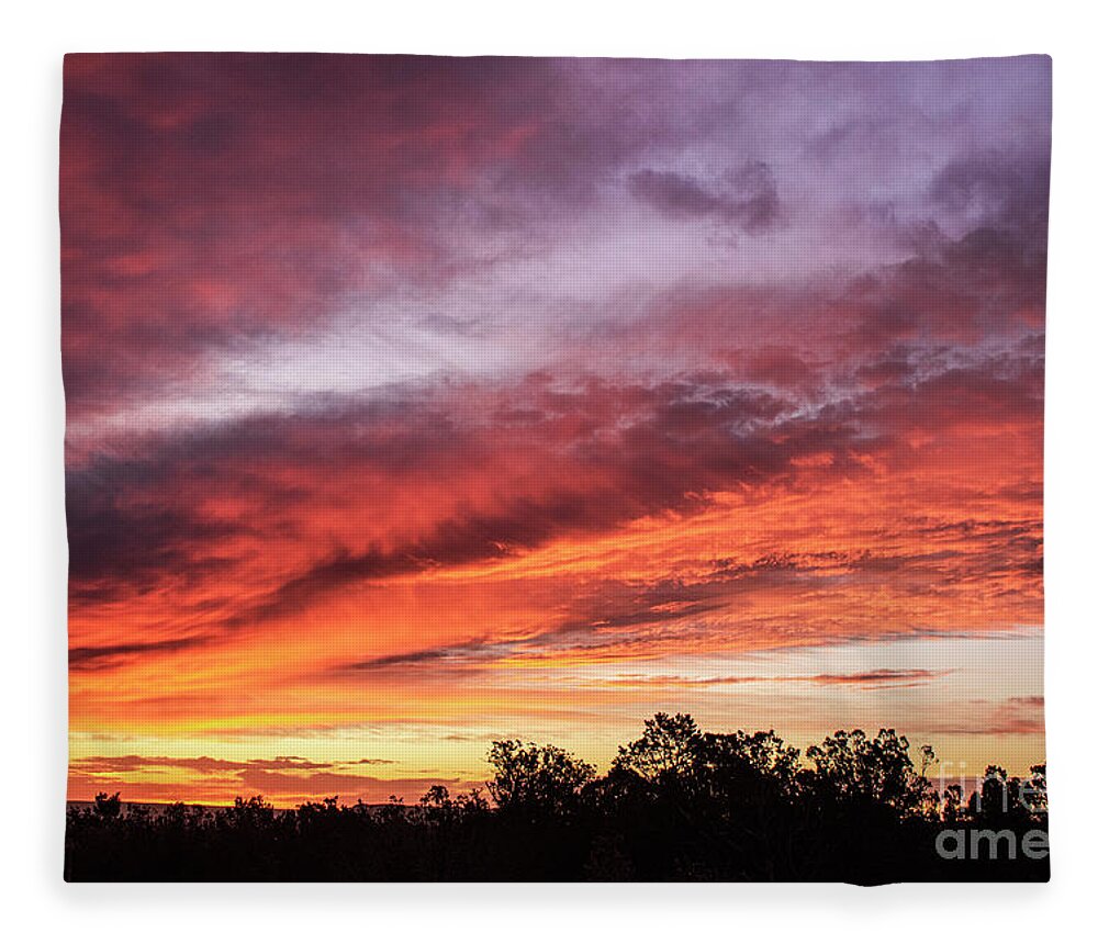 Natanson Fleece Blanket featuring the photograph October Dawn by Steven Natanson