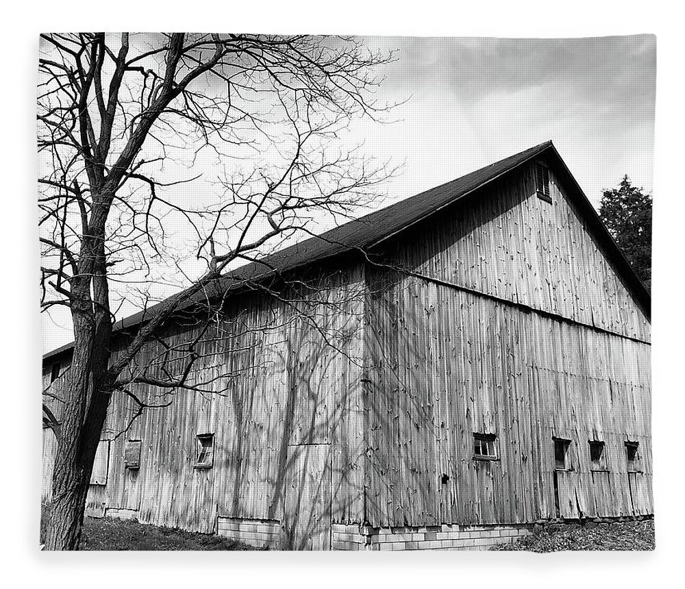 Ohio Barn Fleece Blanket featuring the photograph Ohio Barn by Edward Smith