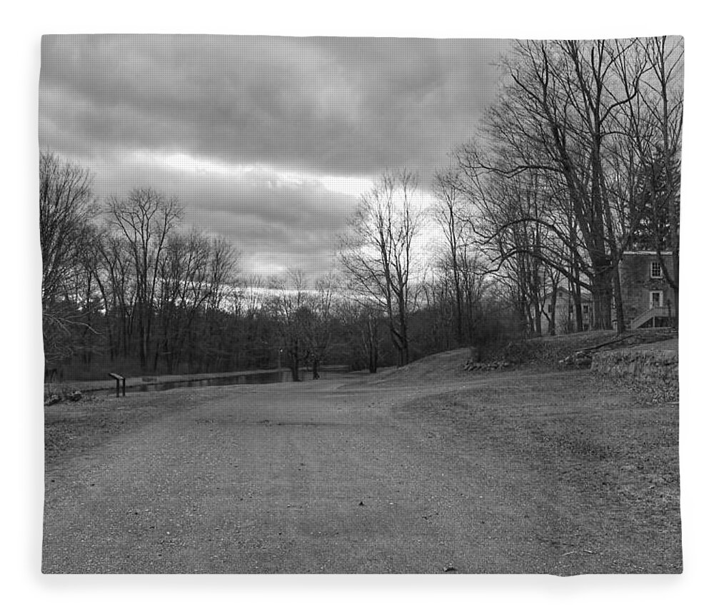 Waterloo Village Fleece Blanket featuring the photograph Old Canal Road - Waterloo Village by Christopher Lotito