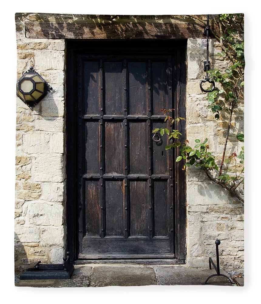 England Fleece Blanket featuring the photograph Old Door by Chrisat