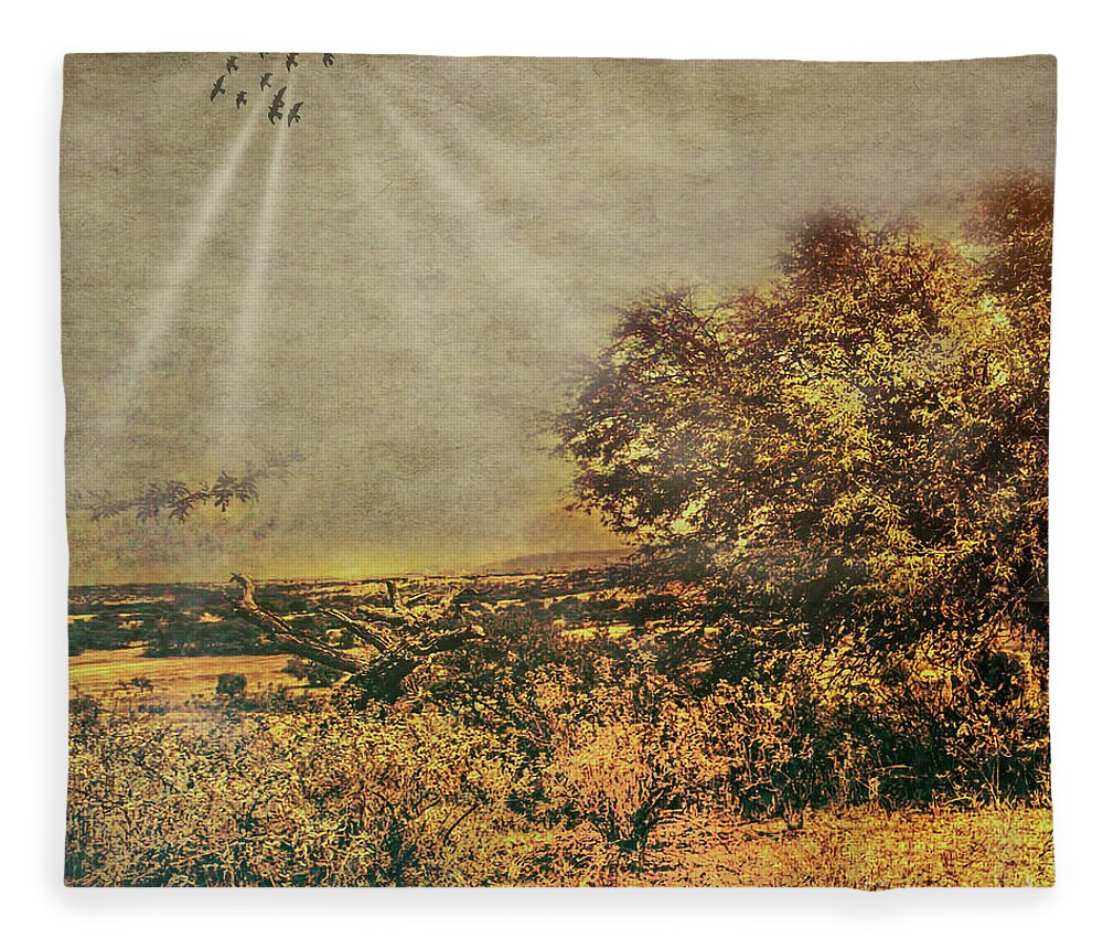Ranch Fleece Blanket featuring the photograph On the Range by Barry Weiss