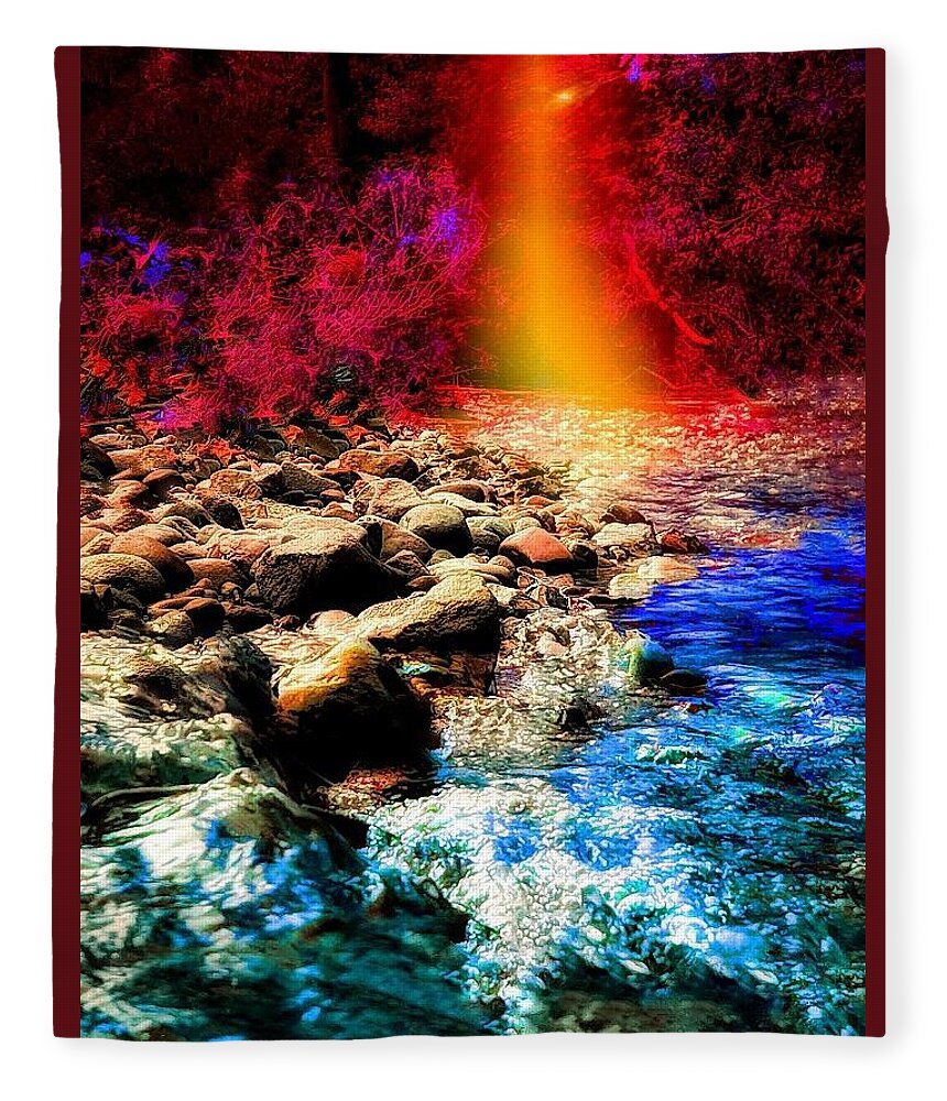 Shore Fleece Blanket featuring the photograph On the shore of Avalon by Patricia Piotrak