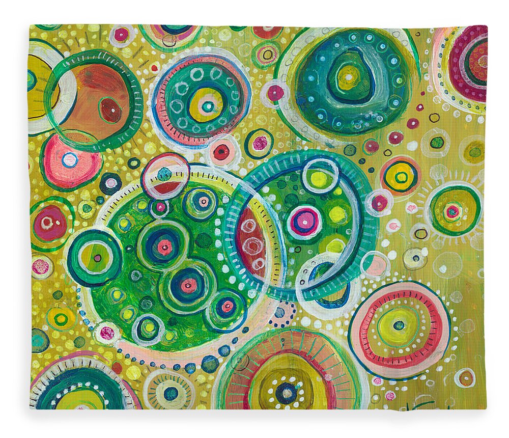 Contemporary Fleece Blanket featuring the painting Organized Chaos by Tanielle Childers