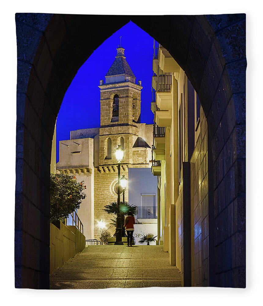 Building Fleece Blanket featuring the photograph Our Lady of the O Church Rota Cadiz Spain by Pablo Avanzini