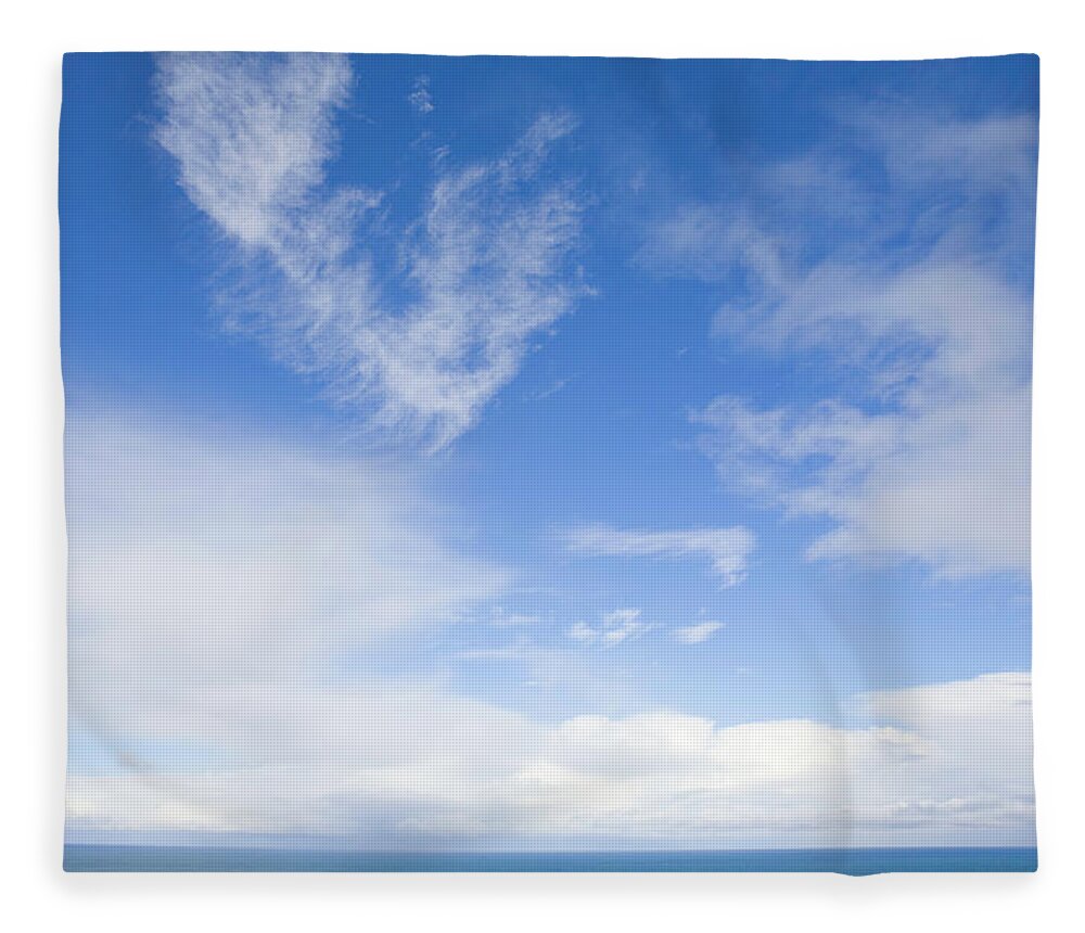 Tranquility Fleece Blanket featuring the photograph Pacific Ocean And Sky by Eastcott Momatiuk