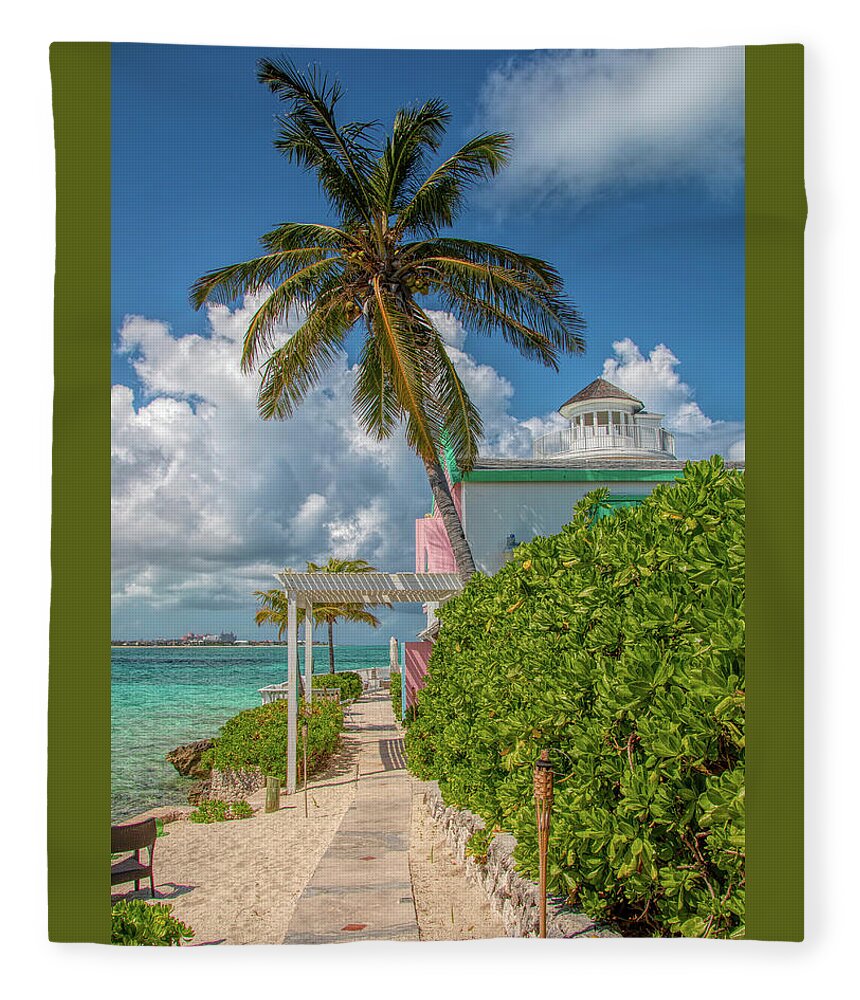 Pearl Island Fleece Blanket featuring the photograph Palm On Pearl Island by Kristia Adams