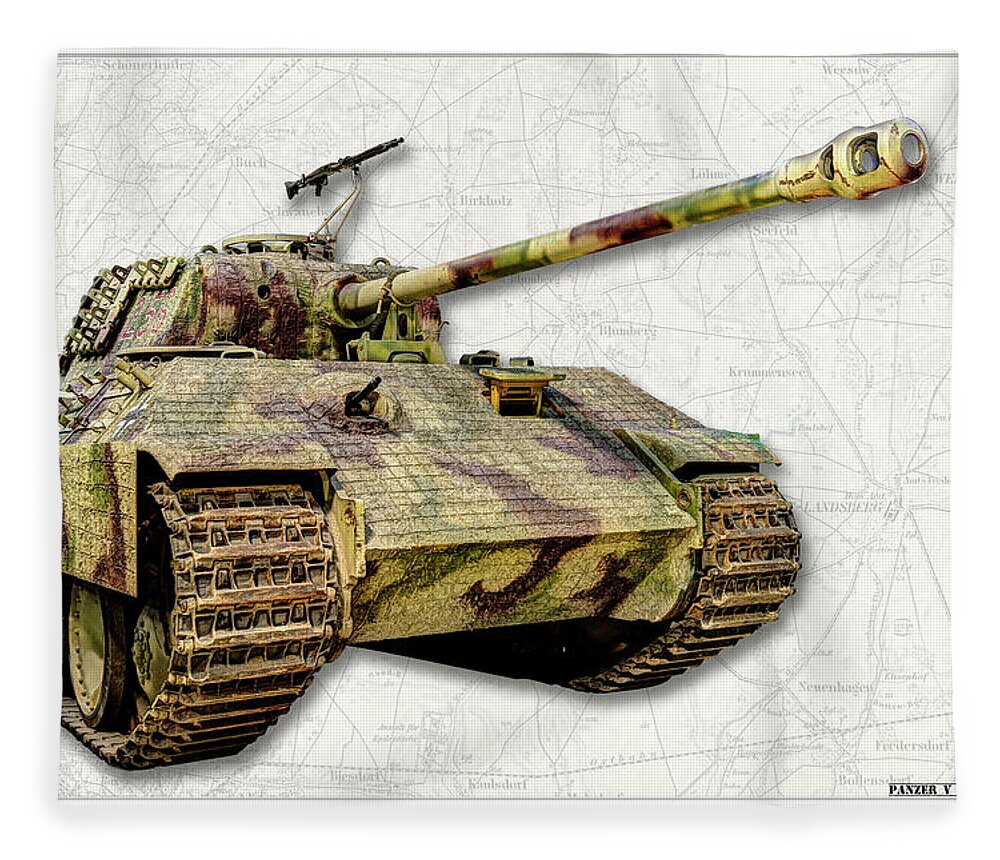 Panther Fleece Blanket featuring the photograph Panzer V Panther by Weston Westmoreland