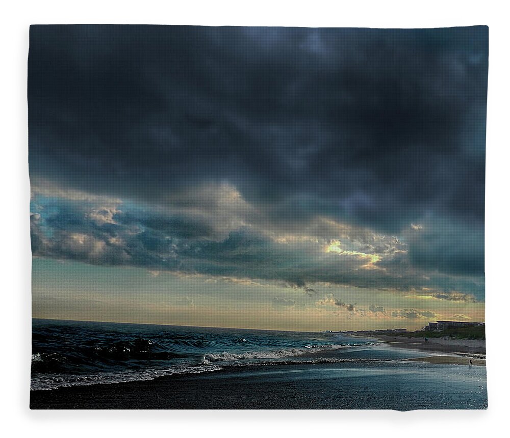 Storm Fleece Blanket featuring the photograph Passing Storm by Michael Frank