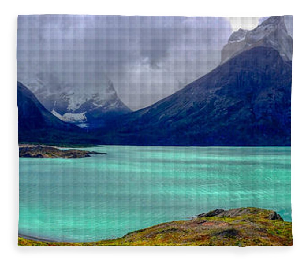 Home Fleece Blanket featuring the photograph Patagonia Glacial Lake by Richard Gehlbach