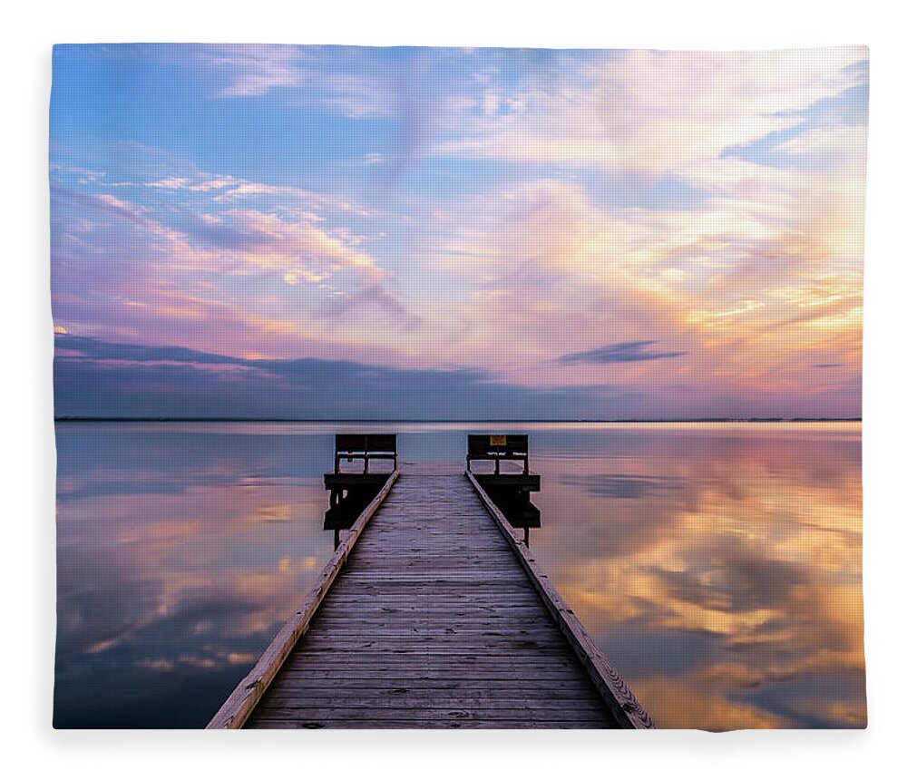 Landscape Fleece Blanket featuring the photograph Peaceful by Russell Pugh