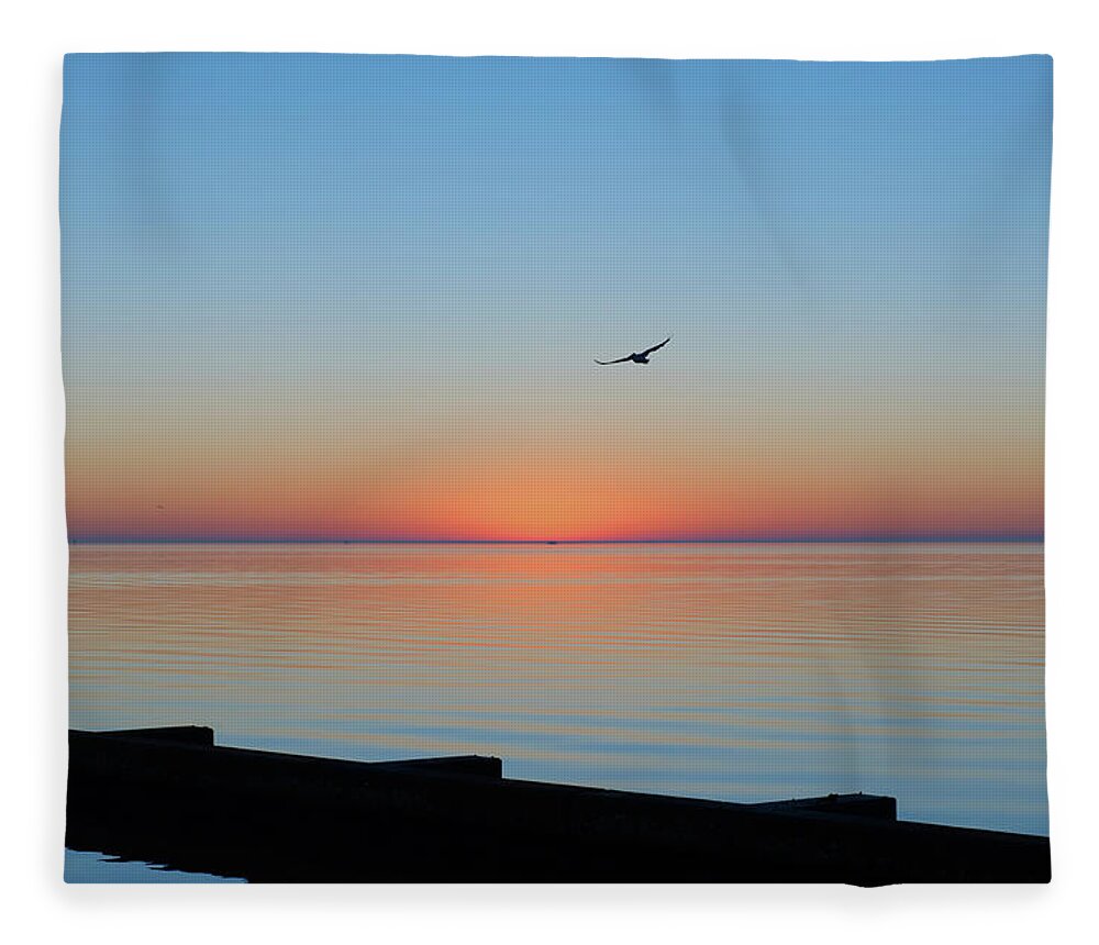 Sunrise Fleece Blanket featuring the photograph Pelican Dawn by Ty Husak