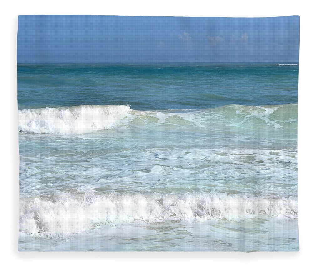 Ocean Fleece Blanket featuring the photograph Photo 65 Ocean by Lucie Dumas