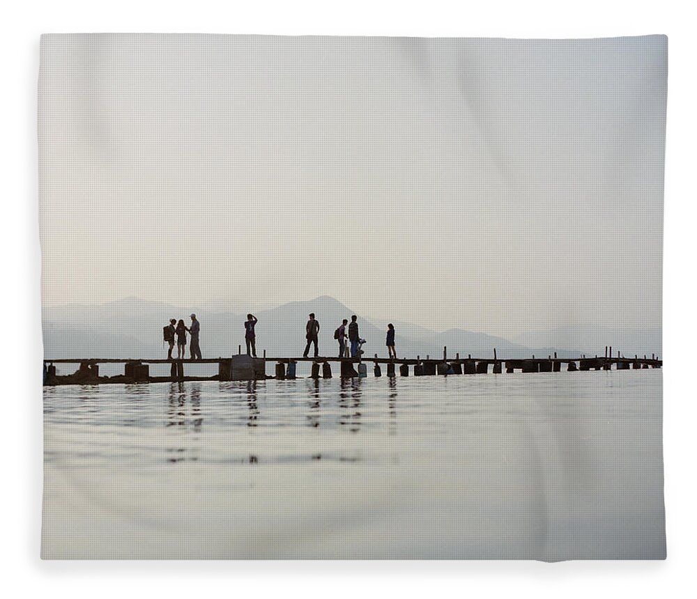 Scenics Fleece Blanket featuring the photograph Photographers by Jdnyim
