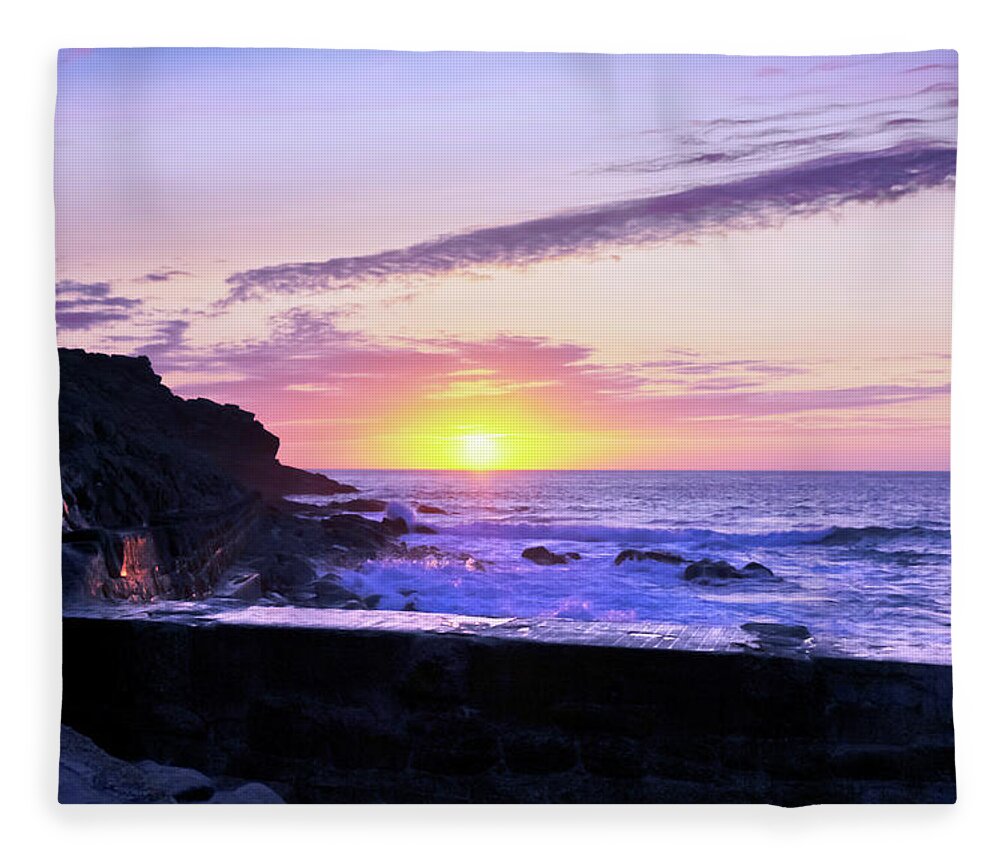 Sunset Fleece Blanket featuring the photograph Photographer's Sunset by Terri Waters