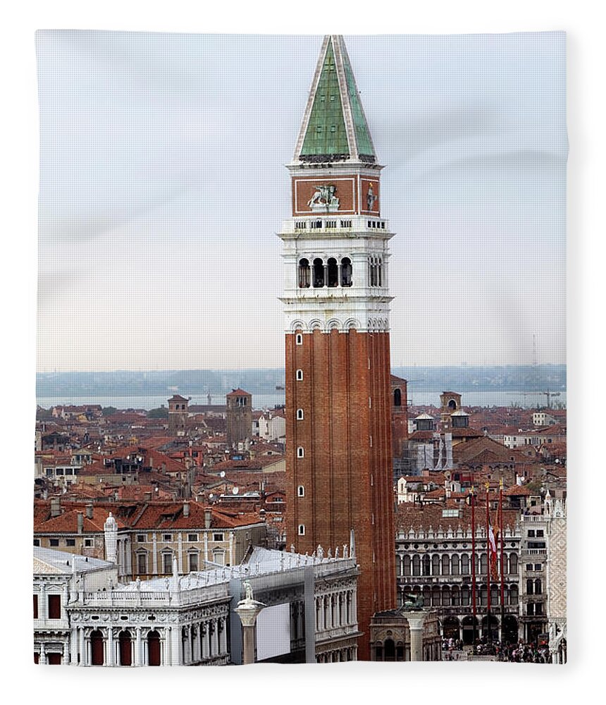 Arch Fleece Blanket featuring the photograph Piazza Di San Marco Venice Italy by Lillisphotography
