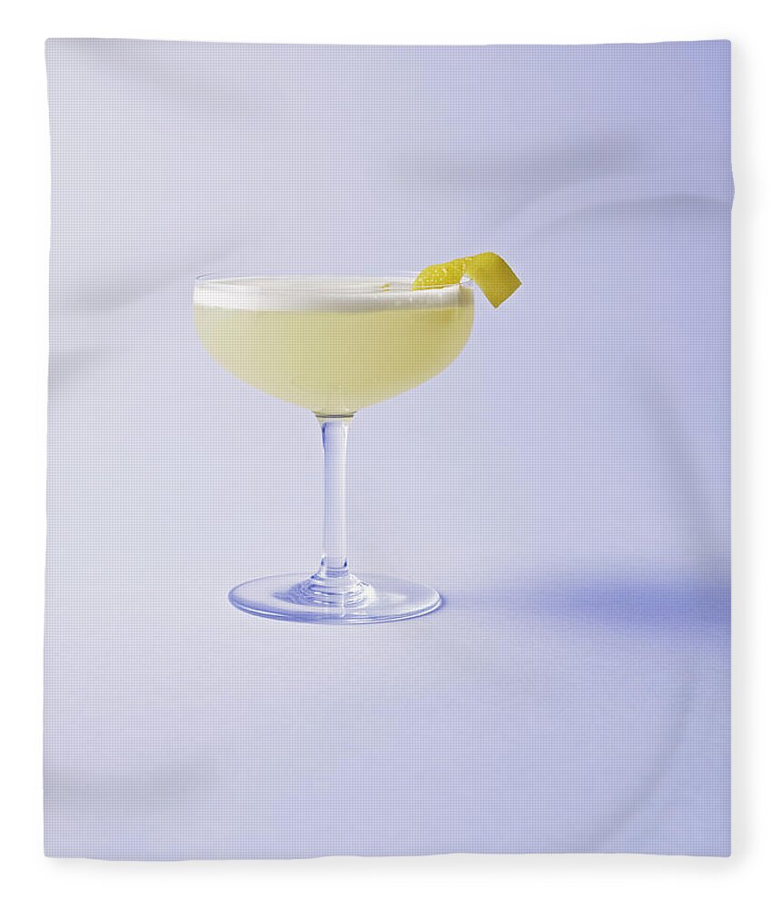 Martini Glass Fleece Blanket featuring the photograph Pisco Sour by Mark Lund