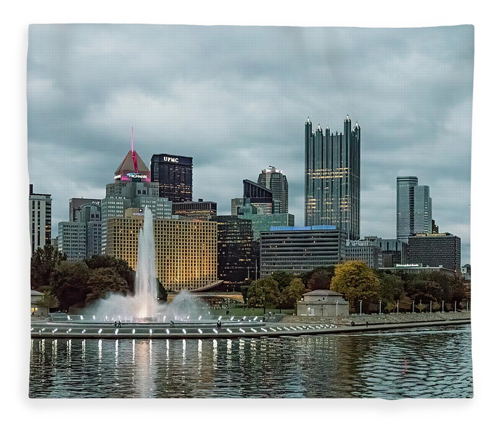 Pittsburgh Fleece Blanket featuring the photograph Pittsburgh Point State Park by Ginger Stein