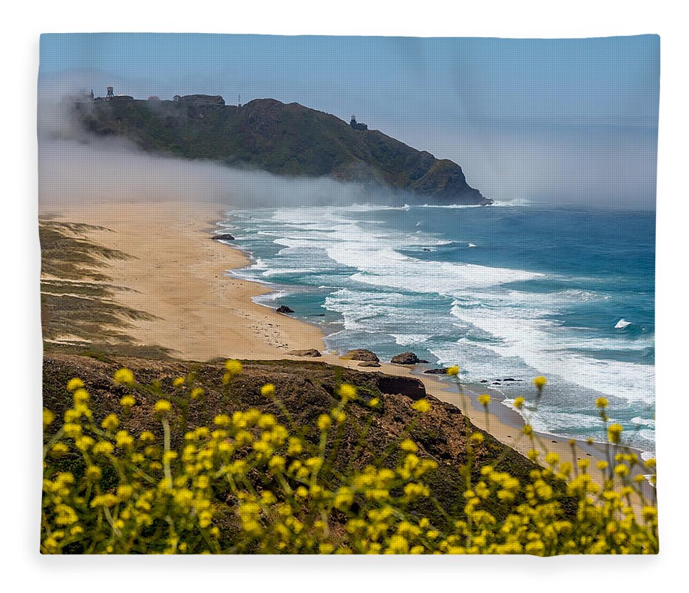 Point Sur Lighthouse Fleece Blanket featuring the photograph Point Sur Lighthouse by Derek Dean