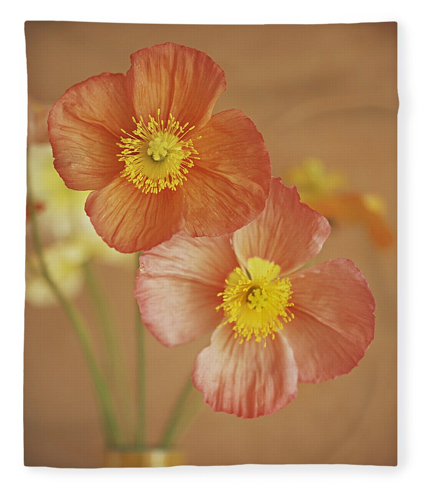 Poppy Fleece Blanket featuring the photograph Poppy Blooms by Ray Kachatorian