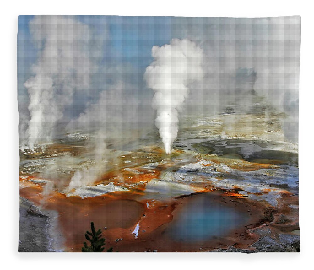 Outdoors Fleece Blanket featuring the photograph Porcelain Basin by Yi Jiang Photography