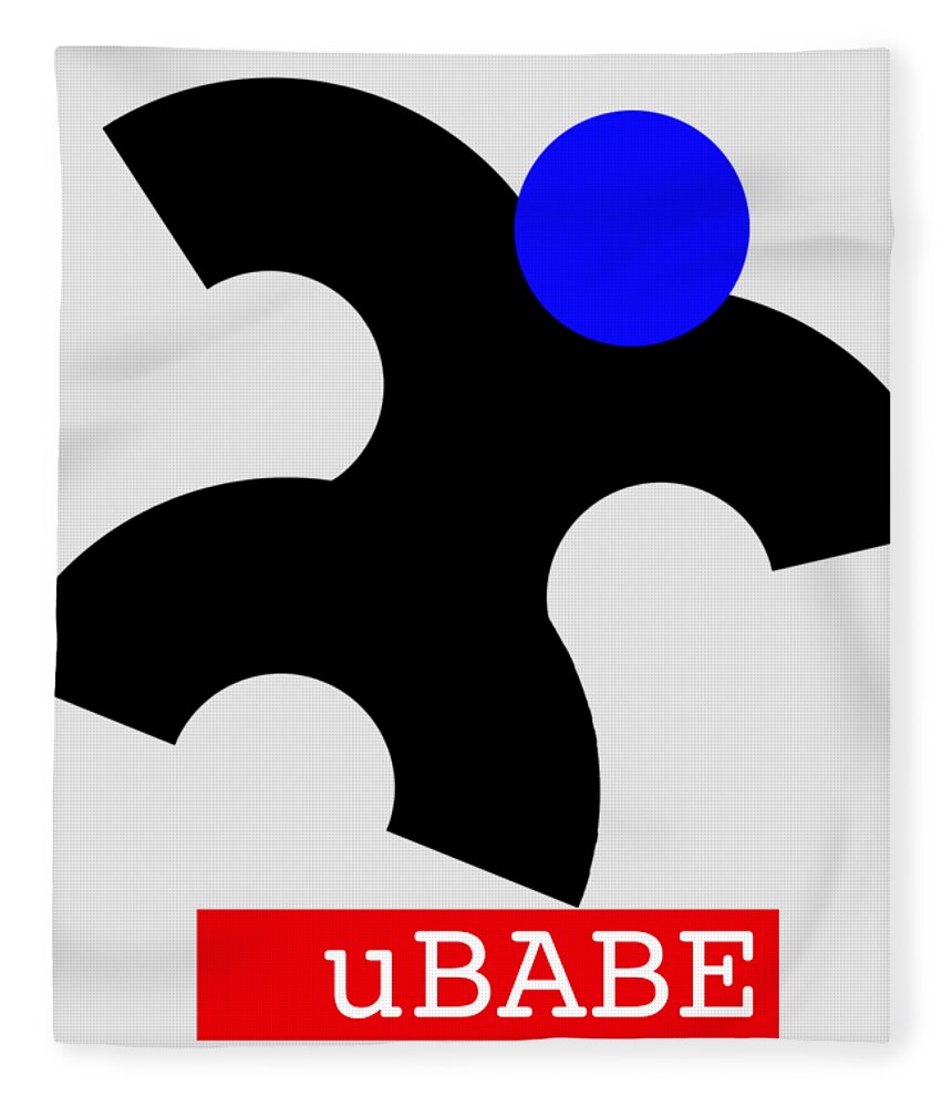 Primitive Dancer Fleece Blanket featuring the digital art Primitive Dance by Ubabe Style