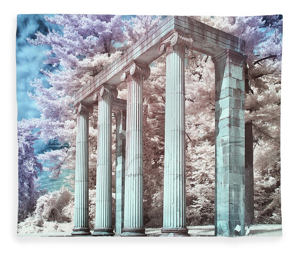 Architecture Fleece Blanket featuring the photograph Princeton Battlefield Monument by Jerry Fornarotto