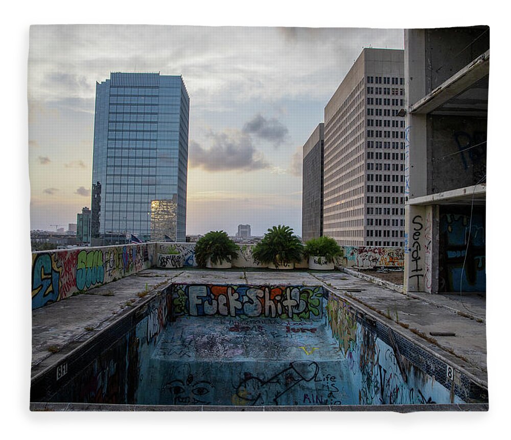 Pool Fleece Blanket featuring the photograph Profanity Pool by Rocco Silvestri