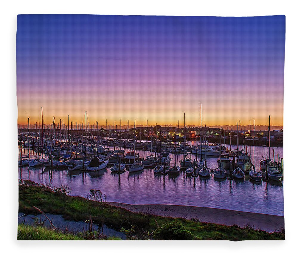 Central California Coast Fleece Blanket featuring the photograph Purple Haze by Bill Roberts
