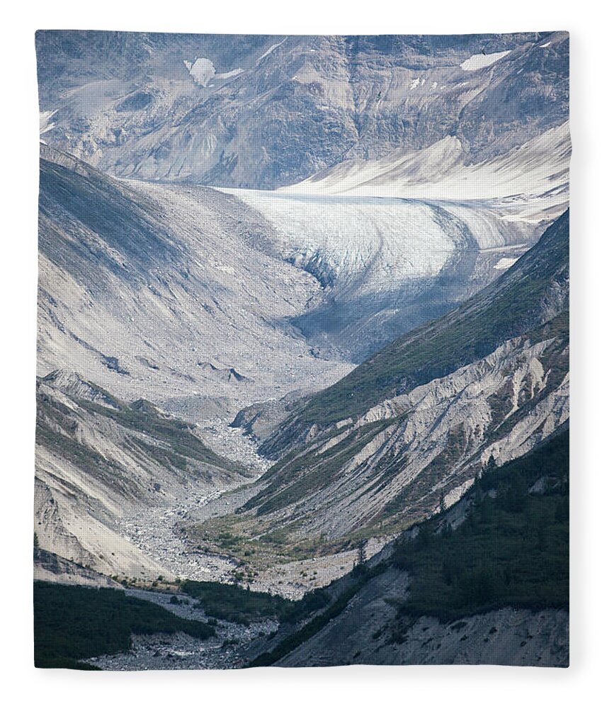 Alaska Fleece Blanket featuring the photograph Queen Inlet Glacier by Timothy Johnson