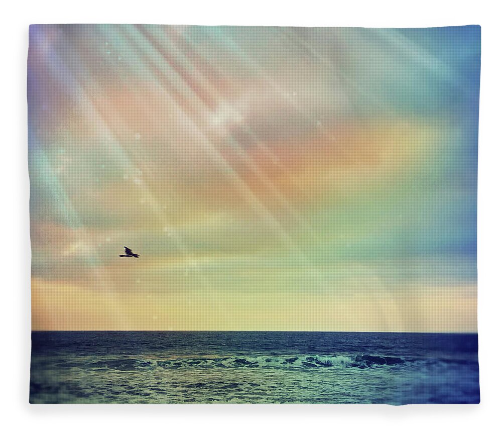 Animal Themes Fleece Blanket featuring the photograph Rainbow Rays by Denise Taylor