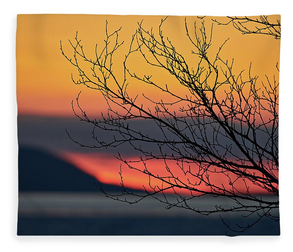 Lake Superior Fleece Blanket featuring the photograph Reach for the Sky by Doug Gibbons