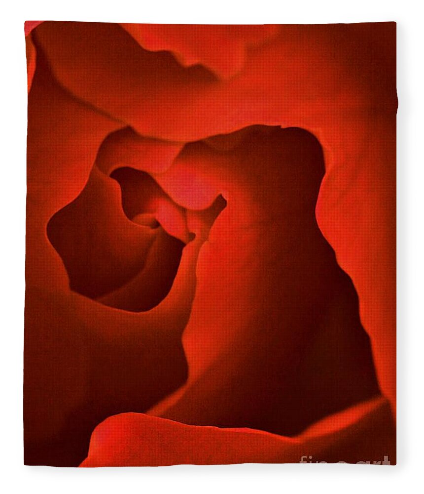 Red Fleece Blanket featuring the photograph Red Passion #1 by Tracey Lee Cassin