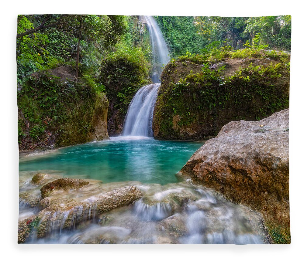 Waterfalls Fleece Blanket featuring the photograph Refreshed by Russell Pugh