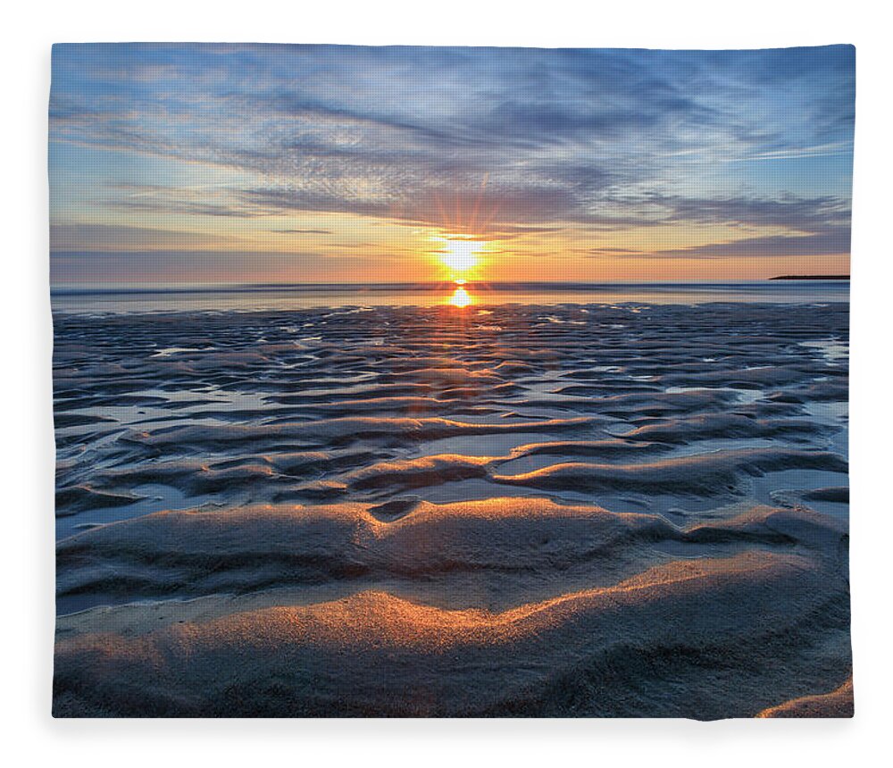 Sand Fleece Blanket featuring the photograph Rippled by Rob Davies