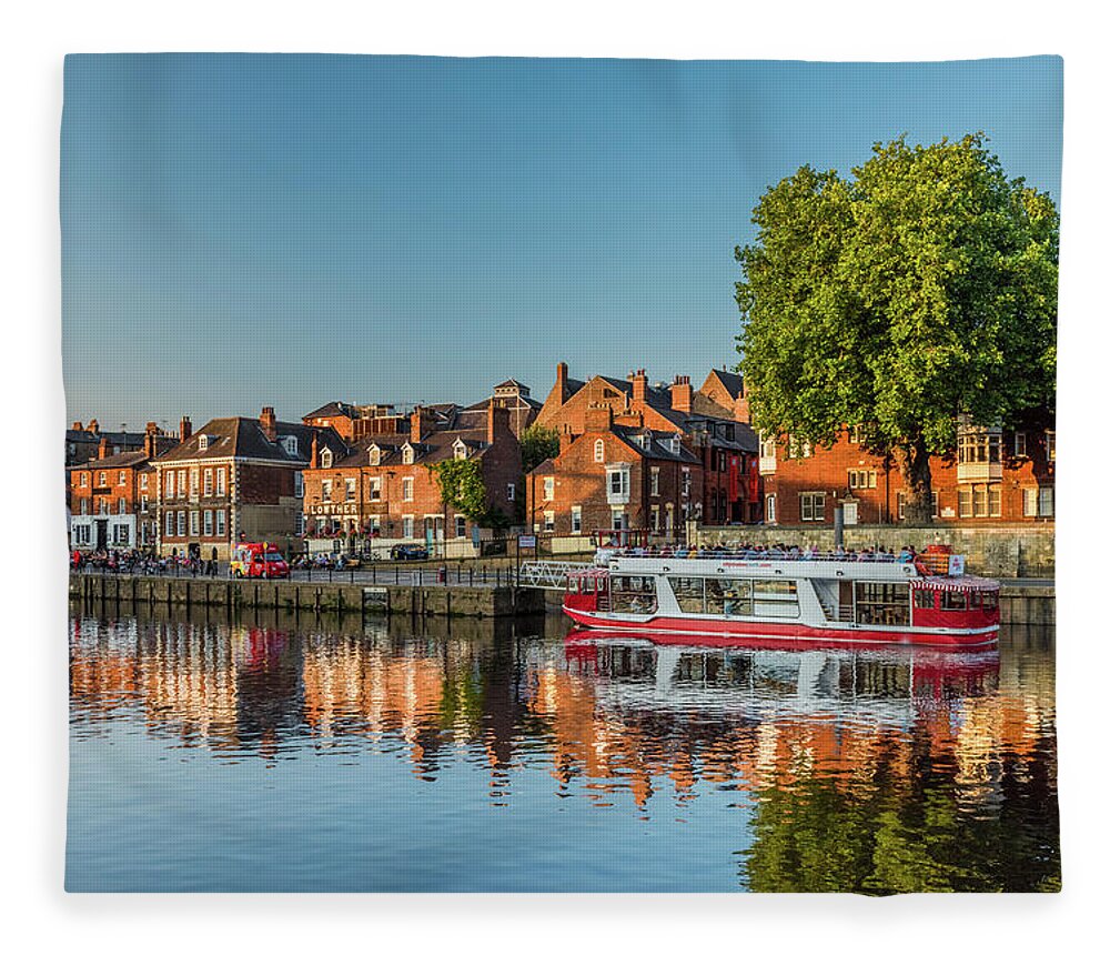 River Ouse Fleece Blanket featuring the photograph River Ouse, York by David Ross
