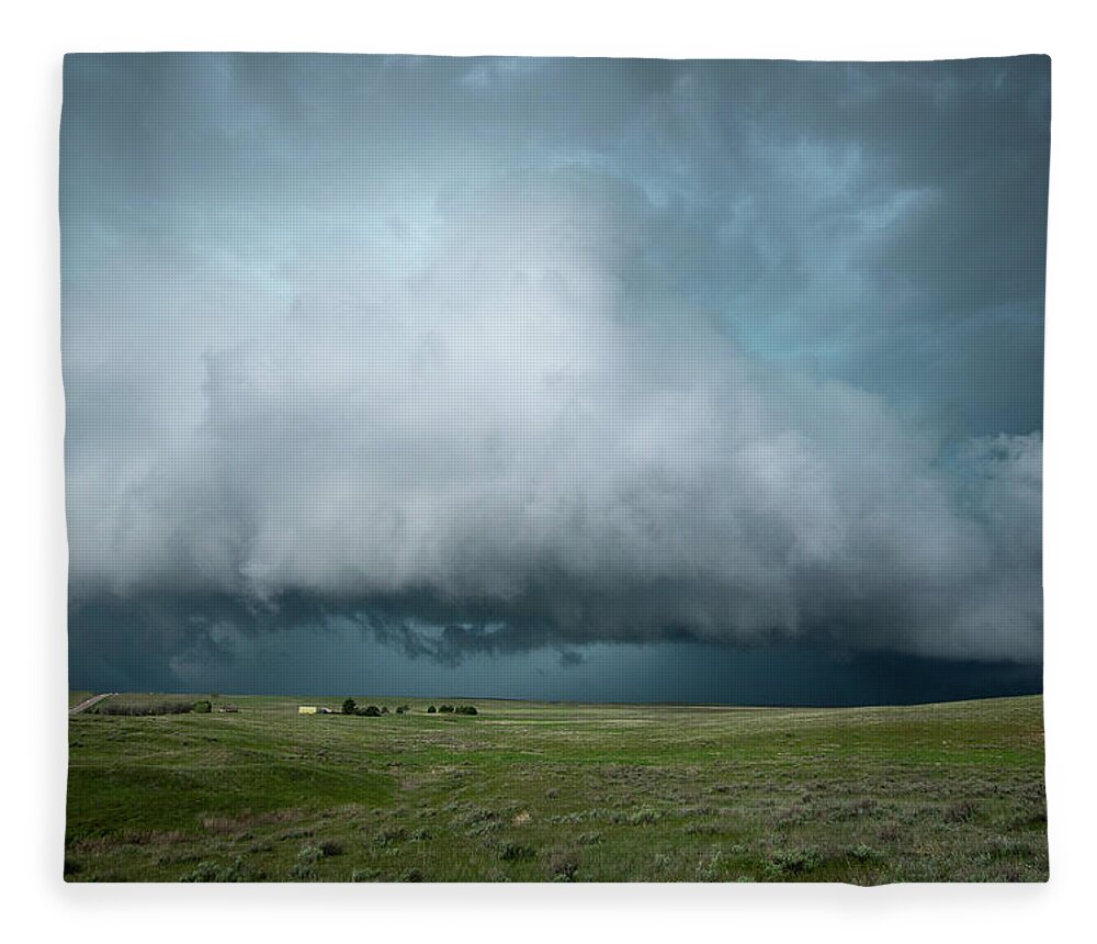 Storm Fleece Blanket featuring the photograph Rolling Storm by Wesley Aston