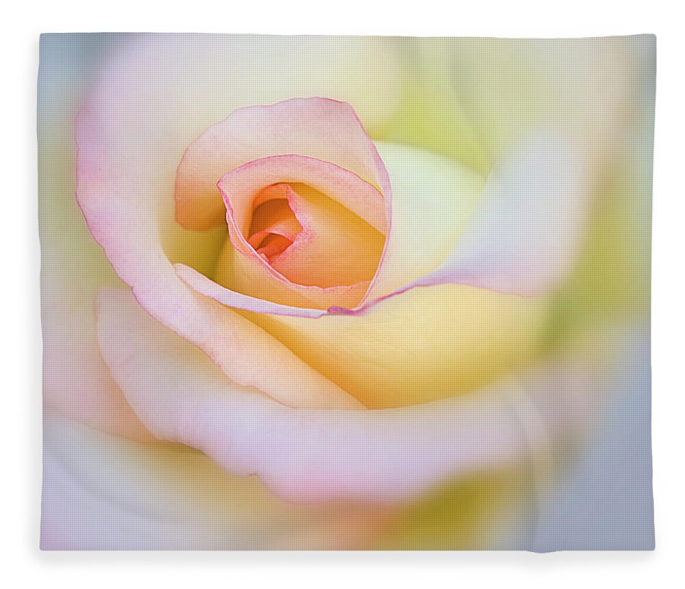 Yellow Fleece Blanket featuring the photograph Rose by Diane Miller
