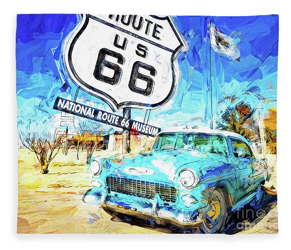 Carol M Highsmith Fleece Blanket featuring the photograph Route 66 Roadtrip by Jack Torcello